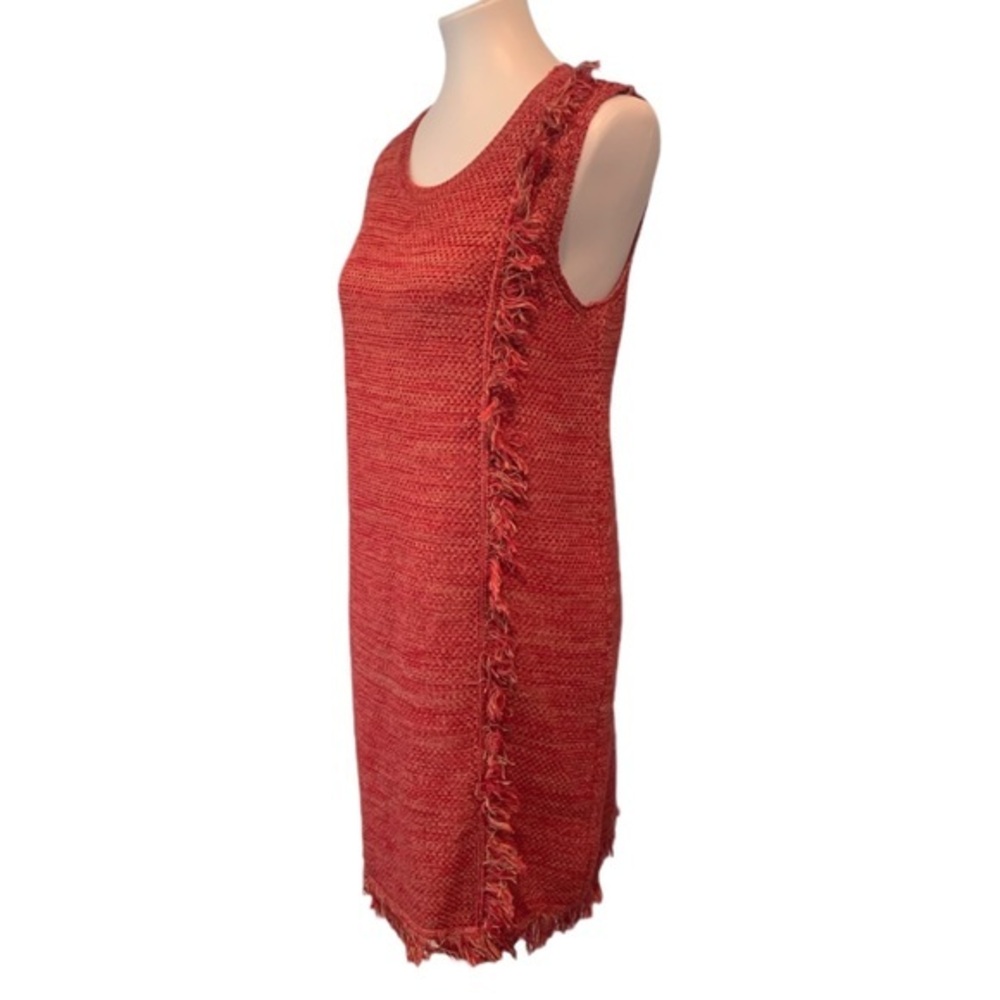 Anthropologie Holding Horses Sleeveless Knit Fringe Shift Dress Sz S